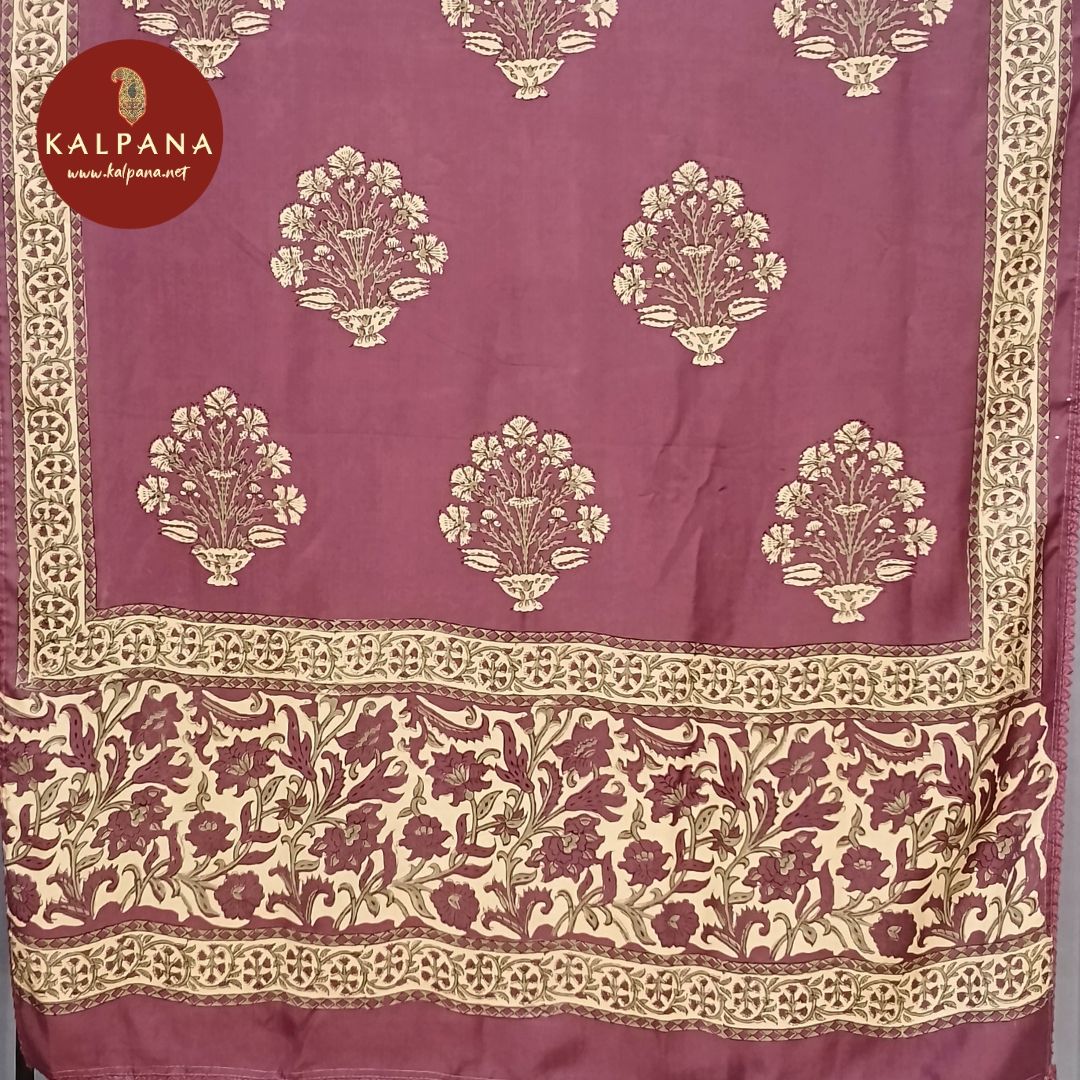 Printed With Embroidery Cotton Unstitched Suit