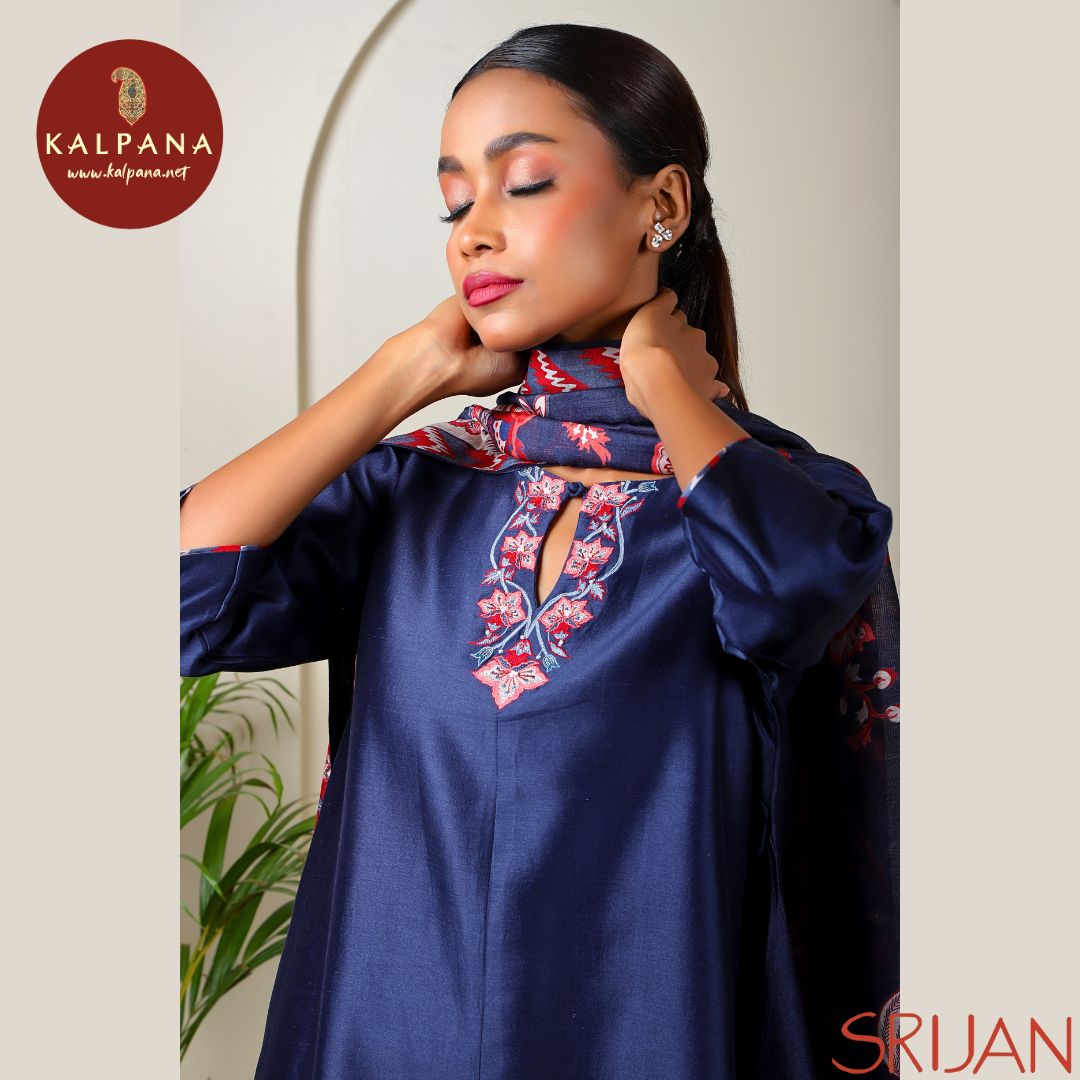 Small Kalidaar Chintz Chanderi Salwar Kameez