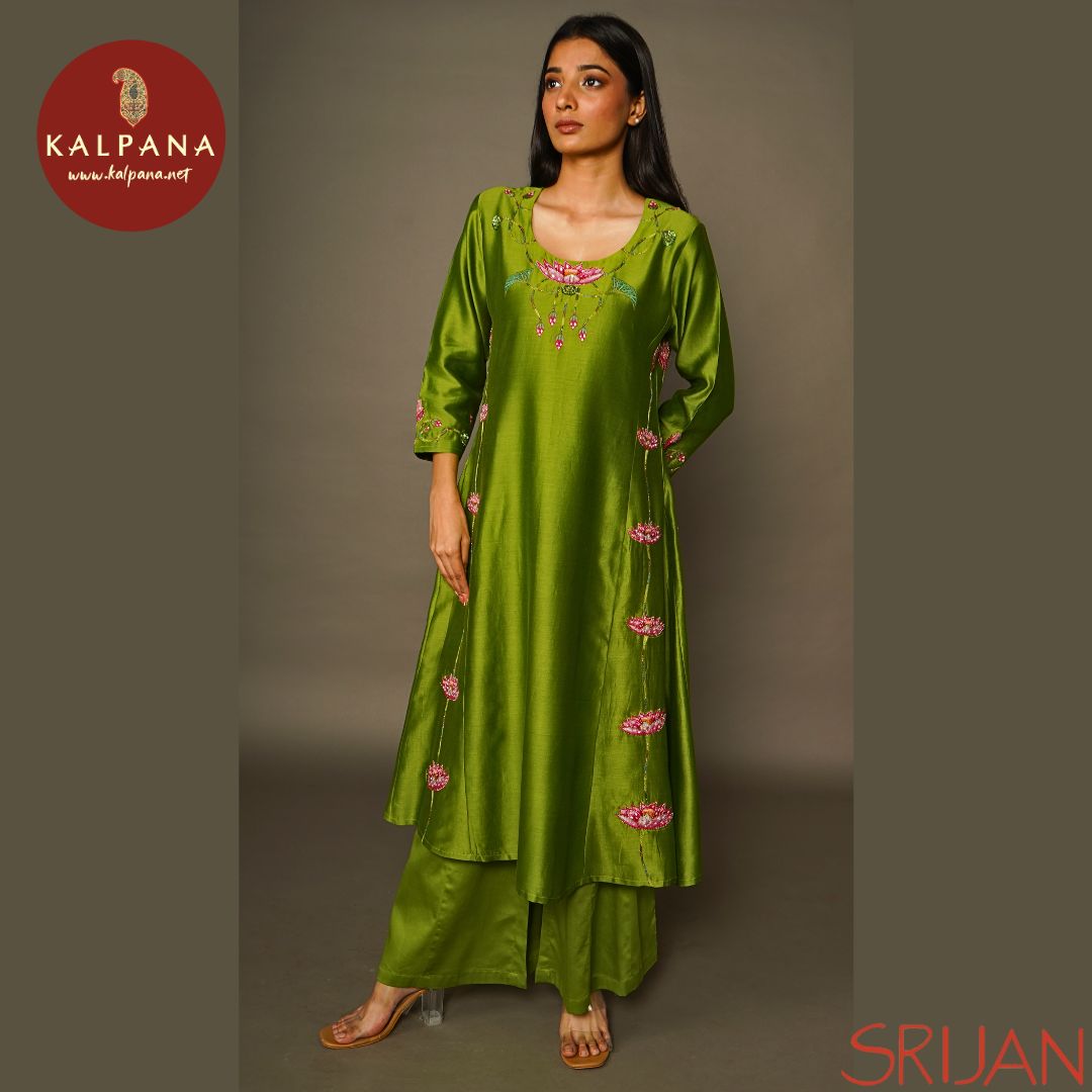 Top : Pichwai Kaftan Turquoise Chanderi Shirt and Round Neckline.
Dupatta: It comes with Turquoise color Pichwai Chanderi Dupatta.
Bottom : The SICO Silk Pichwai Turquoise color Farshi Pyjama.
Perfect for Semi,Formal,Wear. Recommended for Summer season(s). Dry Clean Only
Country Of Origin:India
Weight: 500 gms