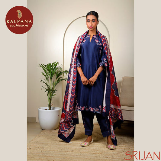 Top : Chintz A Line Blue Chanderi Shirt and Raised Neck Neckline.
Dupatta: It comes with Blue color Chintz Chanderi Dupatta.
Bottom : The Cotton Satin Chintz Blue color Salwar.
Perfect for Casual,Wear. Recommended for Summer season(s). Dry Clean Only
Country Of Origin:India
Weight: 500 gms