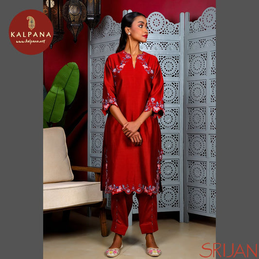 Top : Chintz A Line Red Chanderi Shirt and Raised Neck Neckline.
Dupatta: It comes with Red color Chintz Chanderi Dupatta.
Bottom : The Cotton Satin Chintz Red color Salwar.
Perfect for Casual,Wear. Recommended for Summer season(s). Dry Clean Only
Country Of Origin:India
Weight: 500 gms