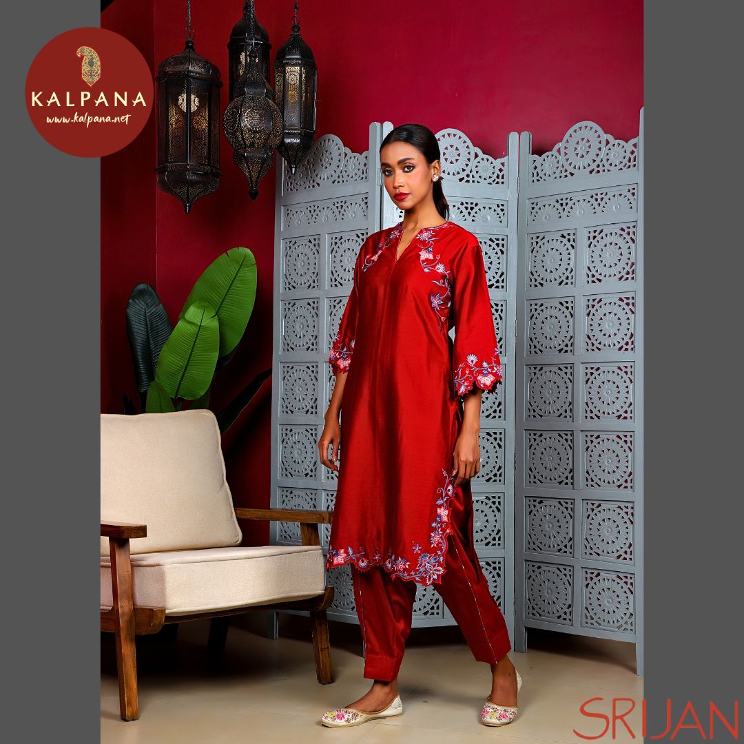 A Line Chintz Chanderi Salwar Kameez