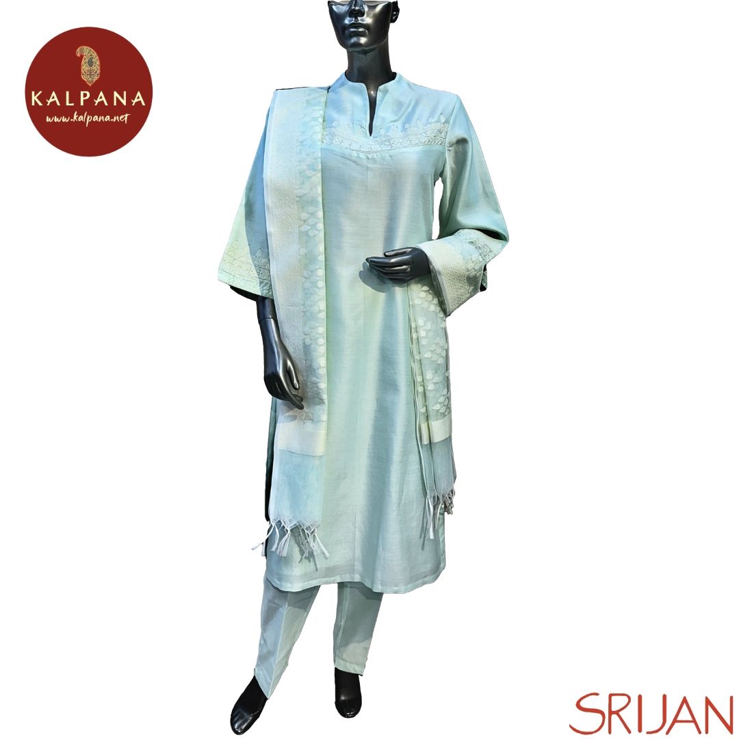 Top : Jamdani A Line Aqua Chanderi Shirt and round neck with opening Neckline.
Dupatta: It comes with Aqua color Woven Zari Woven Supernet Dupatta.
Bottom : The Cambric Plain Aqua color Pants.
Perfect for Semi,Formal,Wear. Recommended for Summer season(s). Dry Clean Only
Country Of Origin:India
Weight: 500 gms