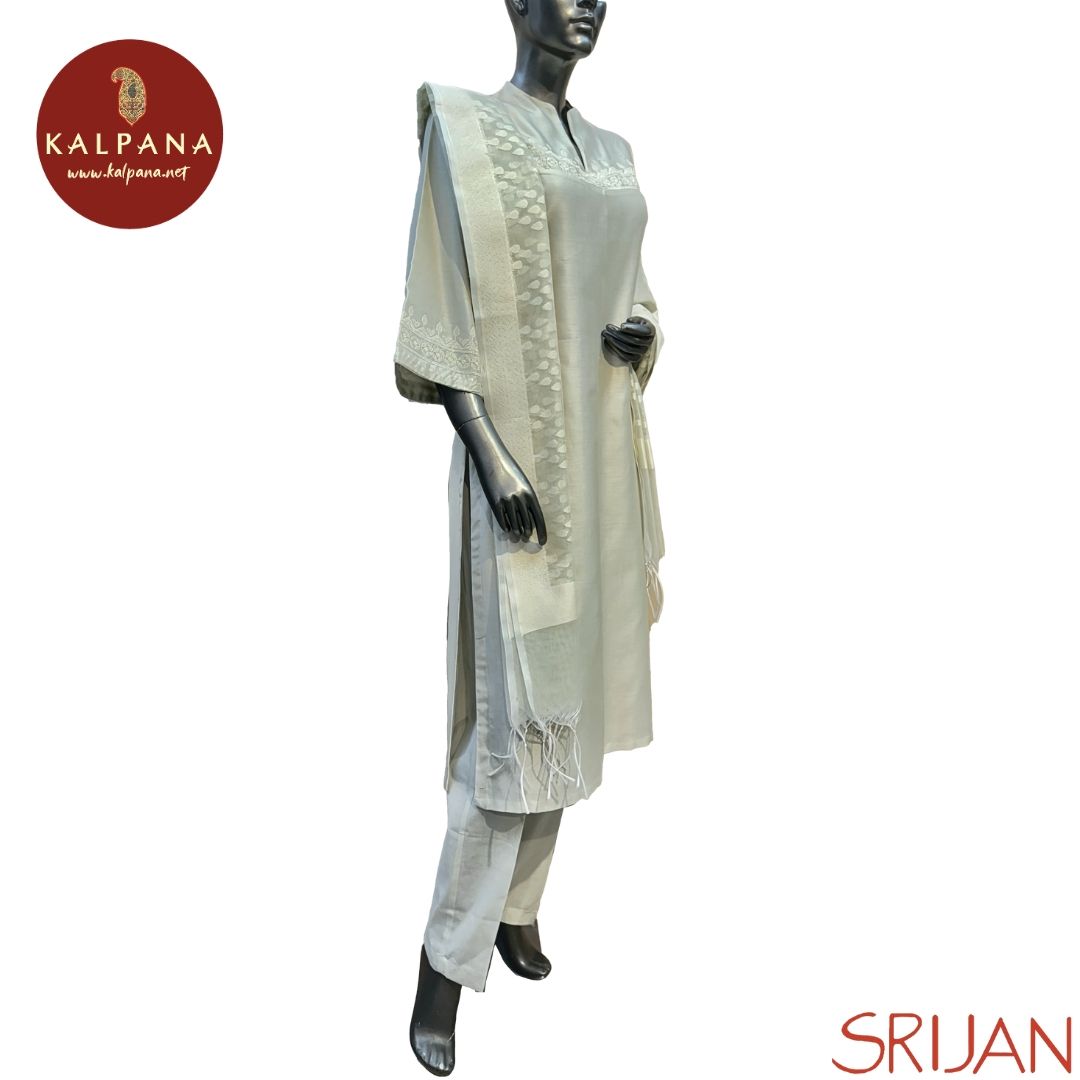 A Line Jamdani Chanderi Salwar Kameez