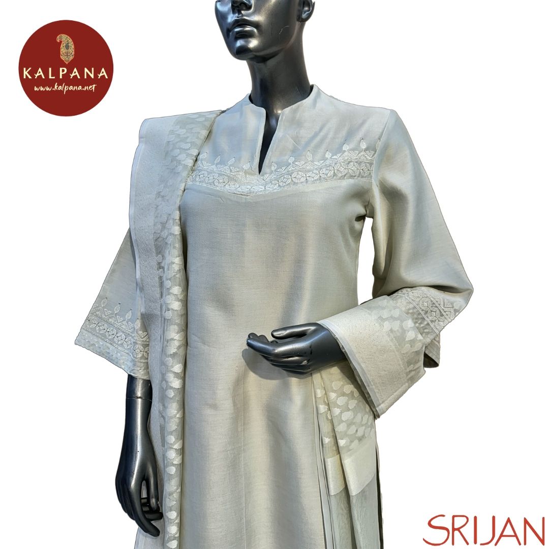 A Line Jamdani Chanderi Salwar Kameez
