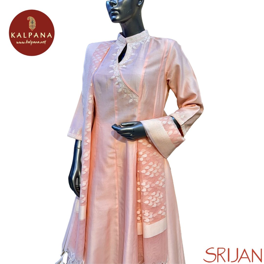Small Kalidaar Jamdani Chanderi Salwar Kameez