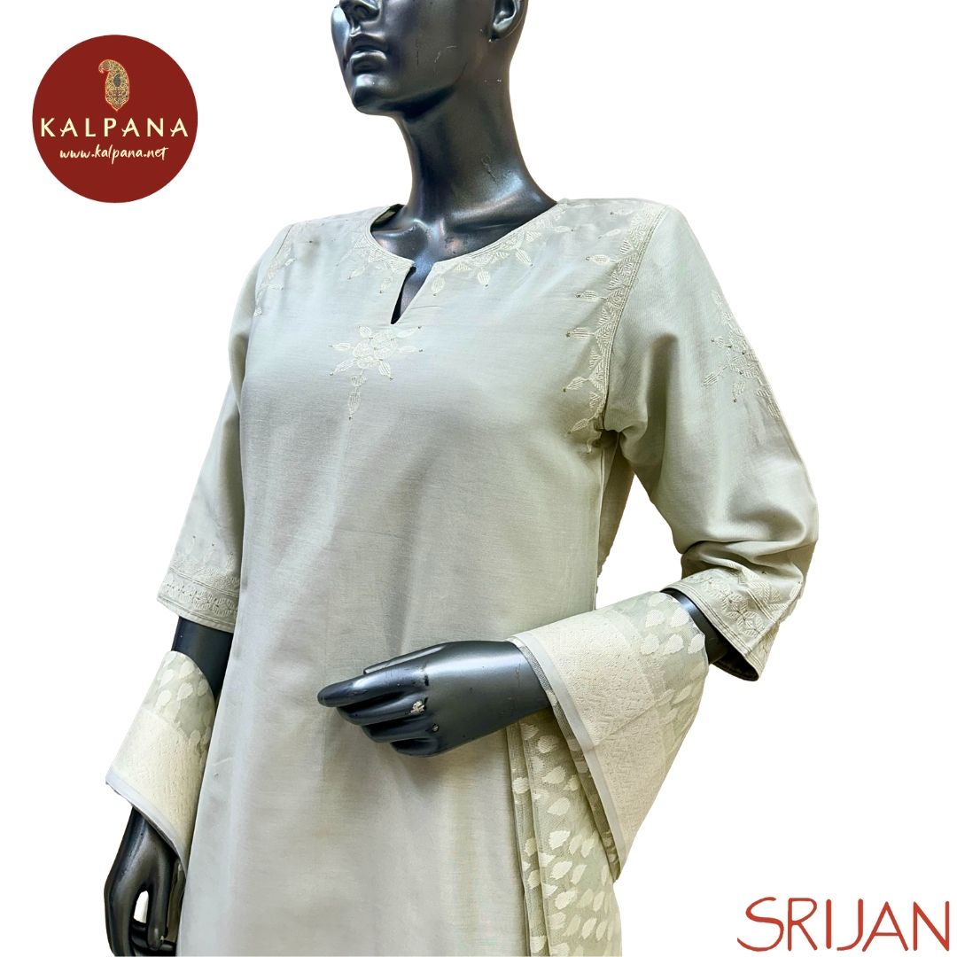 A Line Jamdani Chanderi Salwar Kameez