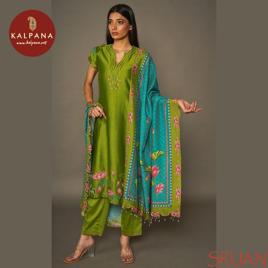 Top : Pichwai A Line Green Chanderi Shirt and round neck with opening Neckline. The Border is Embroidered
Dupatta: It comes with Green color Pichwai Chanderi Dupatta.
Bottom : The SICO Silk Pichwai Green color Pants.
Perfect for Semi,Formal,Wear. Recommended for Summer season(s). Dry Clean Only
Country Of Origin:India
Weight: 500 gms