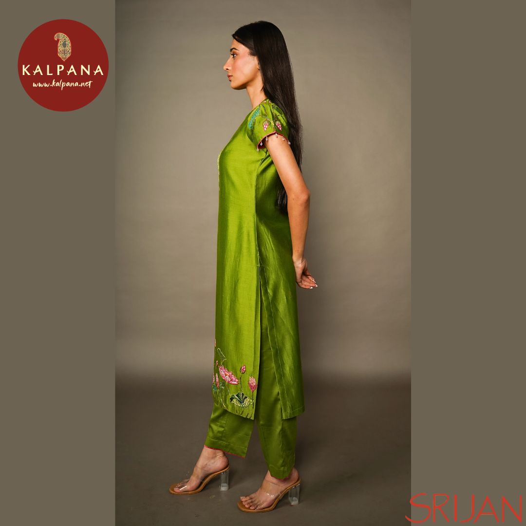A Line Pichwai Chanderi Salwar Kameez