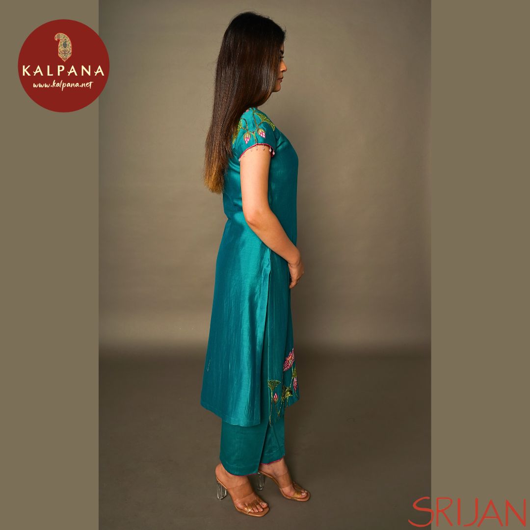 A Line Pichwai Chanderi Salwar Kameez