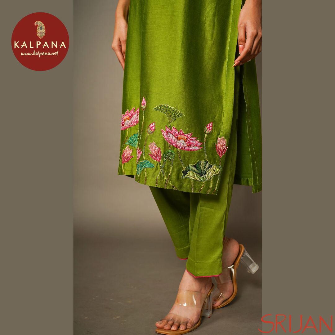 A Line Pichwai Chanderi Salwar Kameez