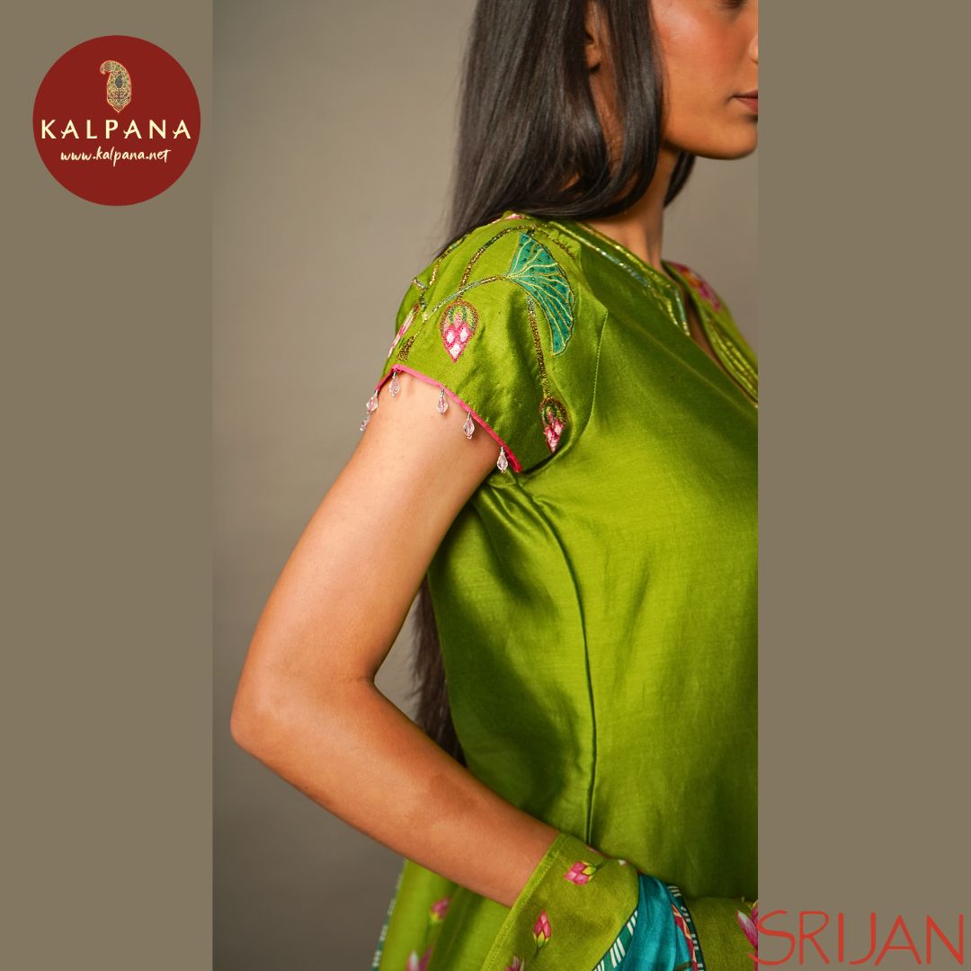A Line Pichwai Chanderi Salwar Kameez