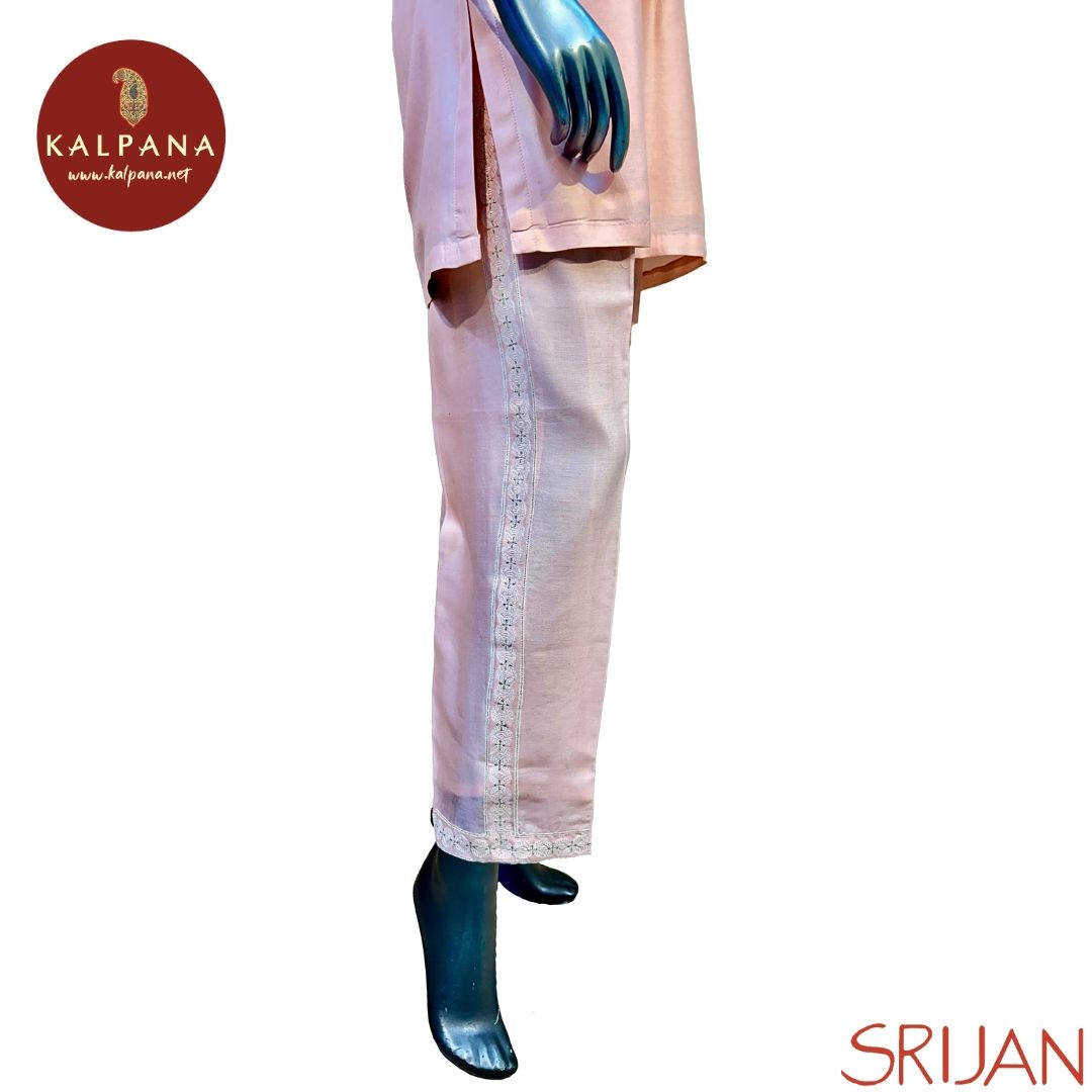 A-Line Front Open Jamdani Chanderi Salwar Kameez