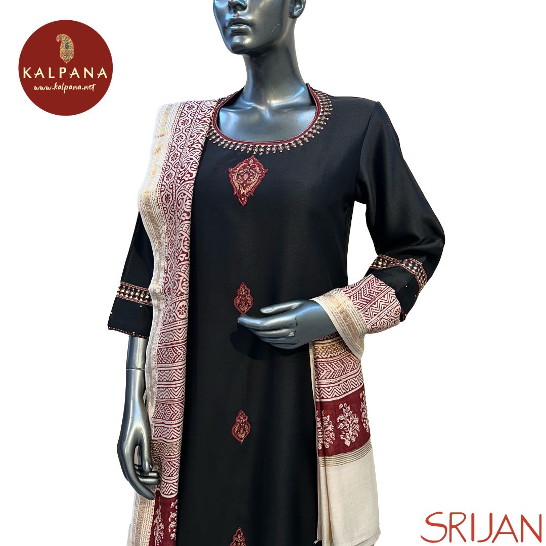A Line Classic Bagh Chanderi Salwar Kameez - Kalpana