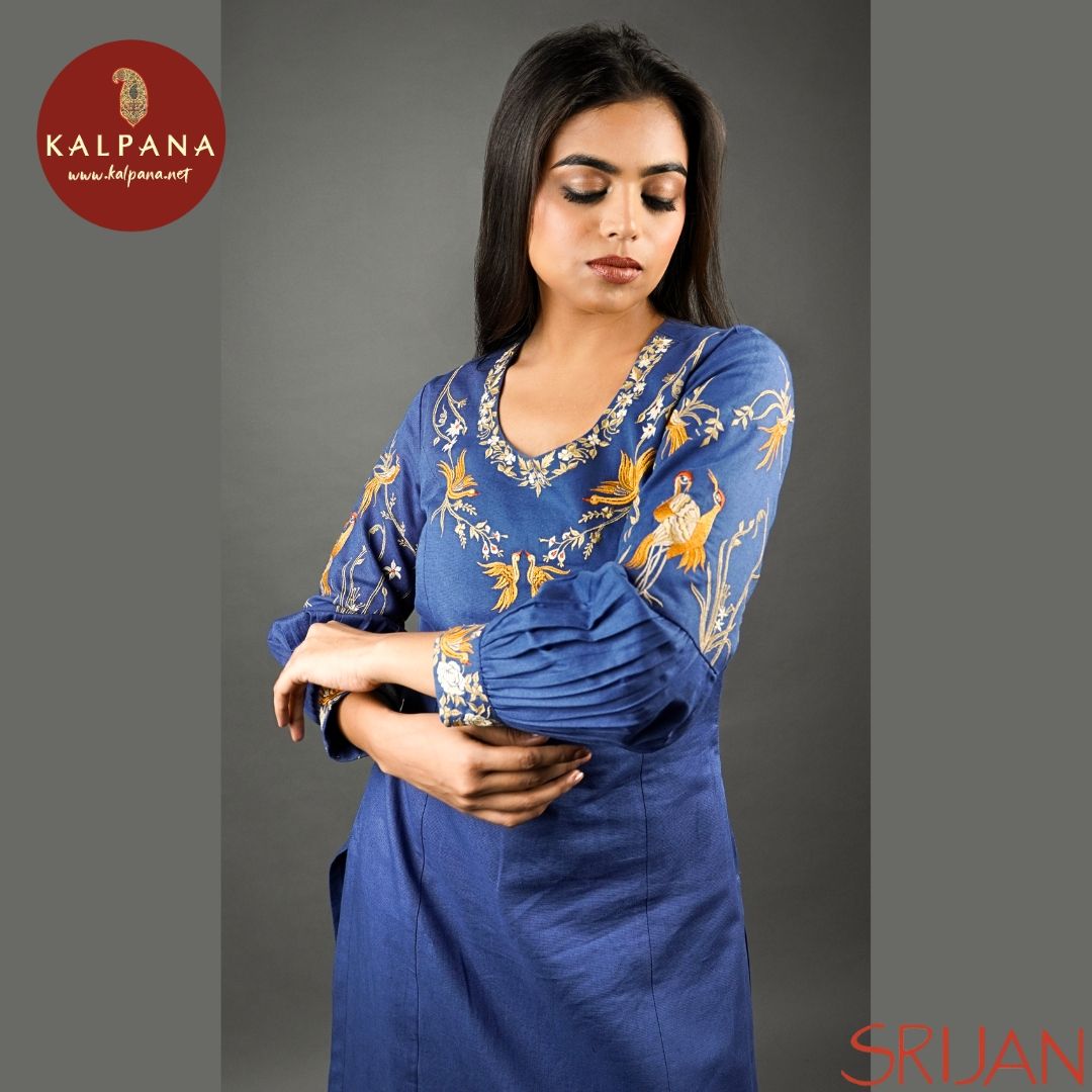 Princess Line Parsi Gara Linen Salwar Kameez - Kalpana