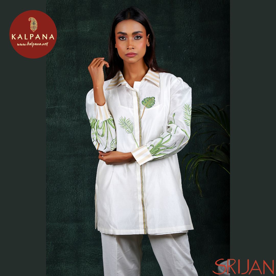 Top : Gond Princess Line Off White Chanderi Shirt and Collar Neckline.
Dupatta: It comes with Off White color Gond Chanderi Dupatta.
Bottom : The Cambric Gond Off White color Pants.
Perfect for Casual,Wear. Recommended for Summer season(s). Dry Clean Only
Country Of Origin:India
Weight: 500 gms