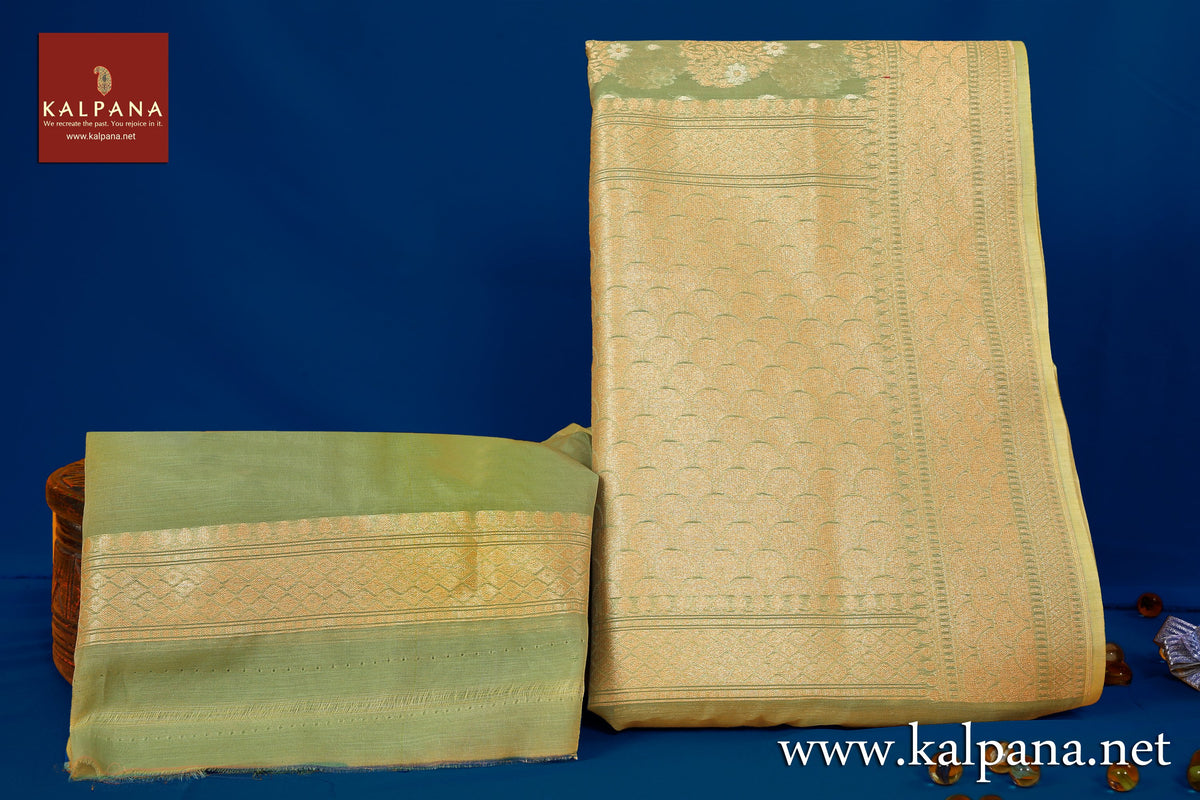 Banarasi Woven Blended Cotton Saree - Kalpana