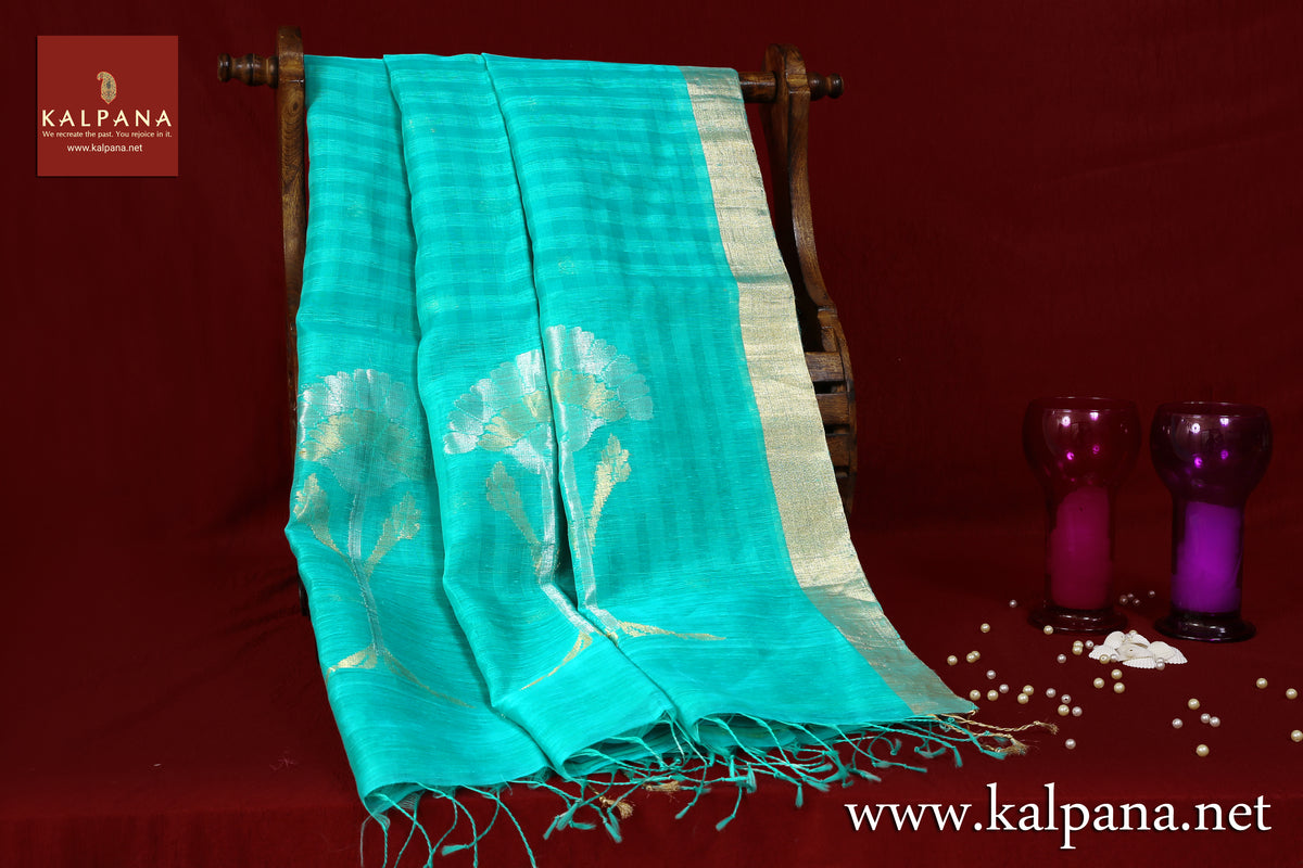 Handloom Pure Linen Saree - Kalpana