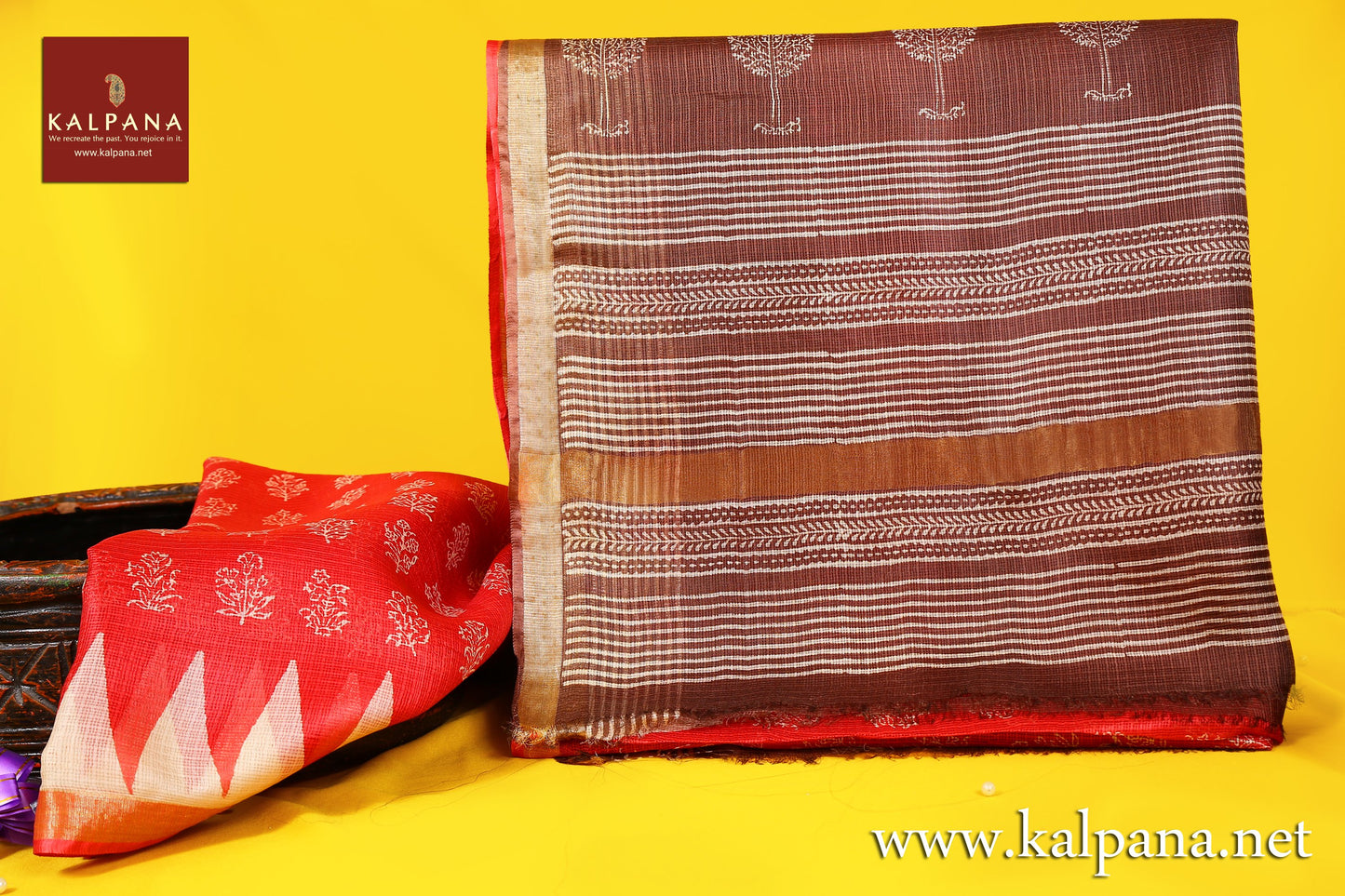 Discharge Printed Pure Silk Kota Saree