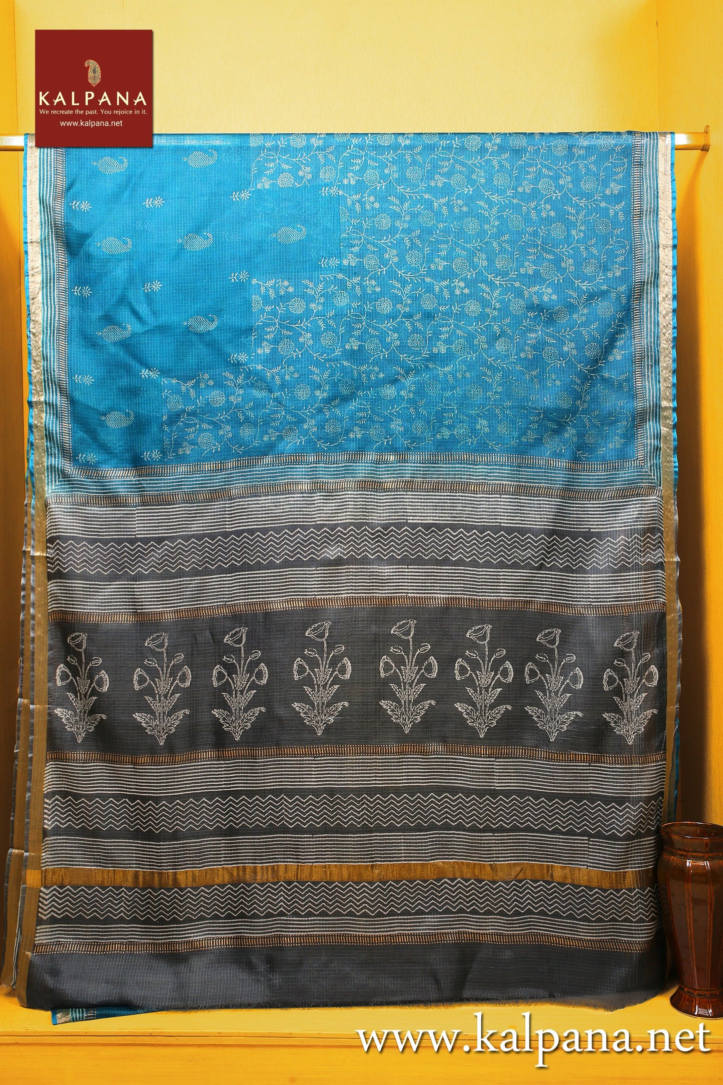 Discharge Printed Pure Silk Kota Saree