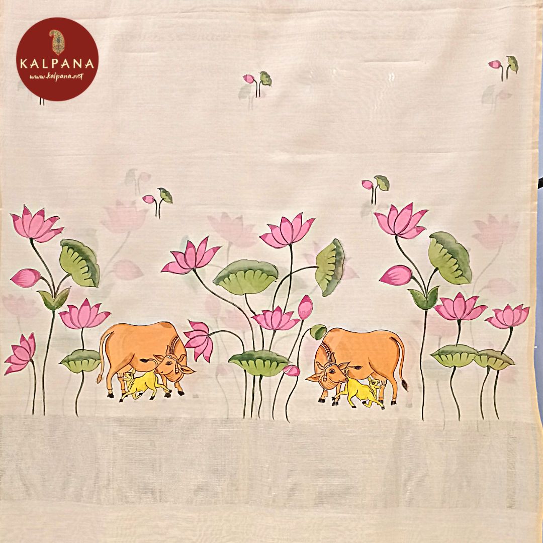 Handloom Pure Tussar Silk Unstitched Suit - Kalpana