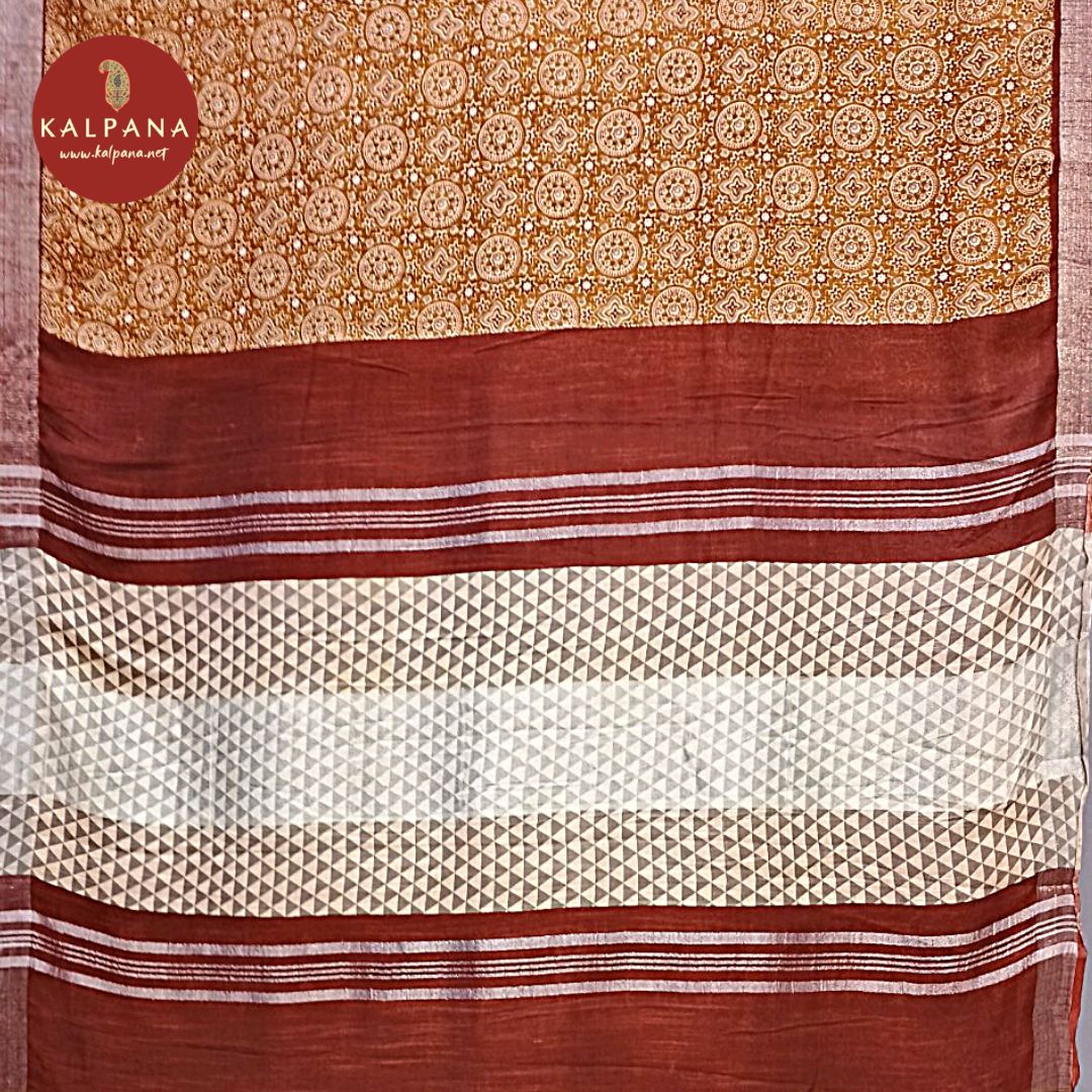 Printed Blended Linen Saree