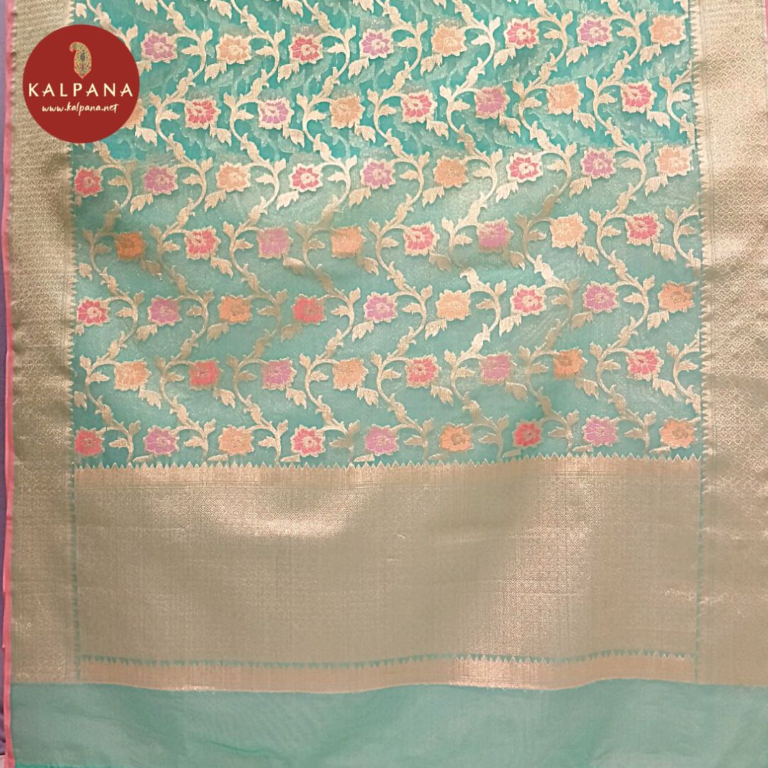 Woven Blended Kora Saree