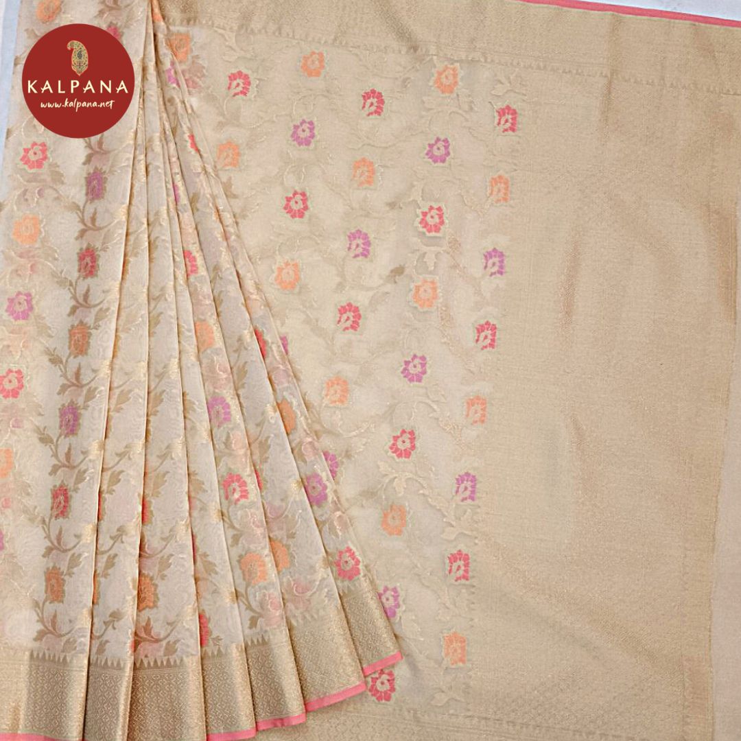 Woven Blended Kora Saree with All Over Weaving Zari and Zari Border. The Palla is Zari. It comes with Self Colored Brocade Unstitched Blouse with . Perfect for Multi Occasion Wear. Recommended for Festive season(s). Dry Clean Only
Saree 5.4 mts
Blouse 0.8 mts
Country Of Origin:India
Weight: 500 gms