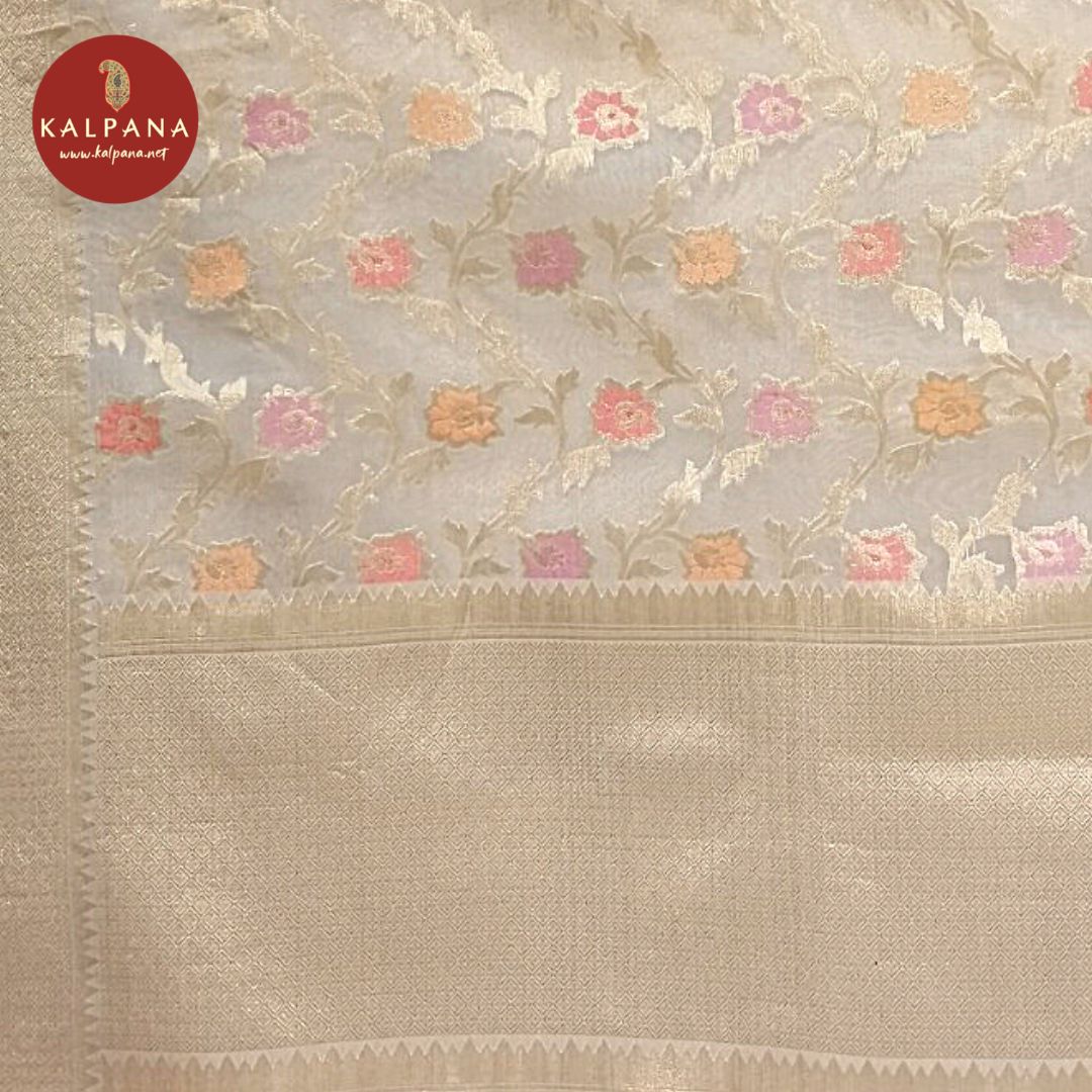 Woven Blended Kora Saree