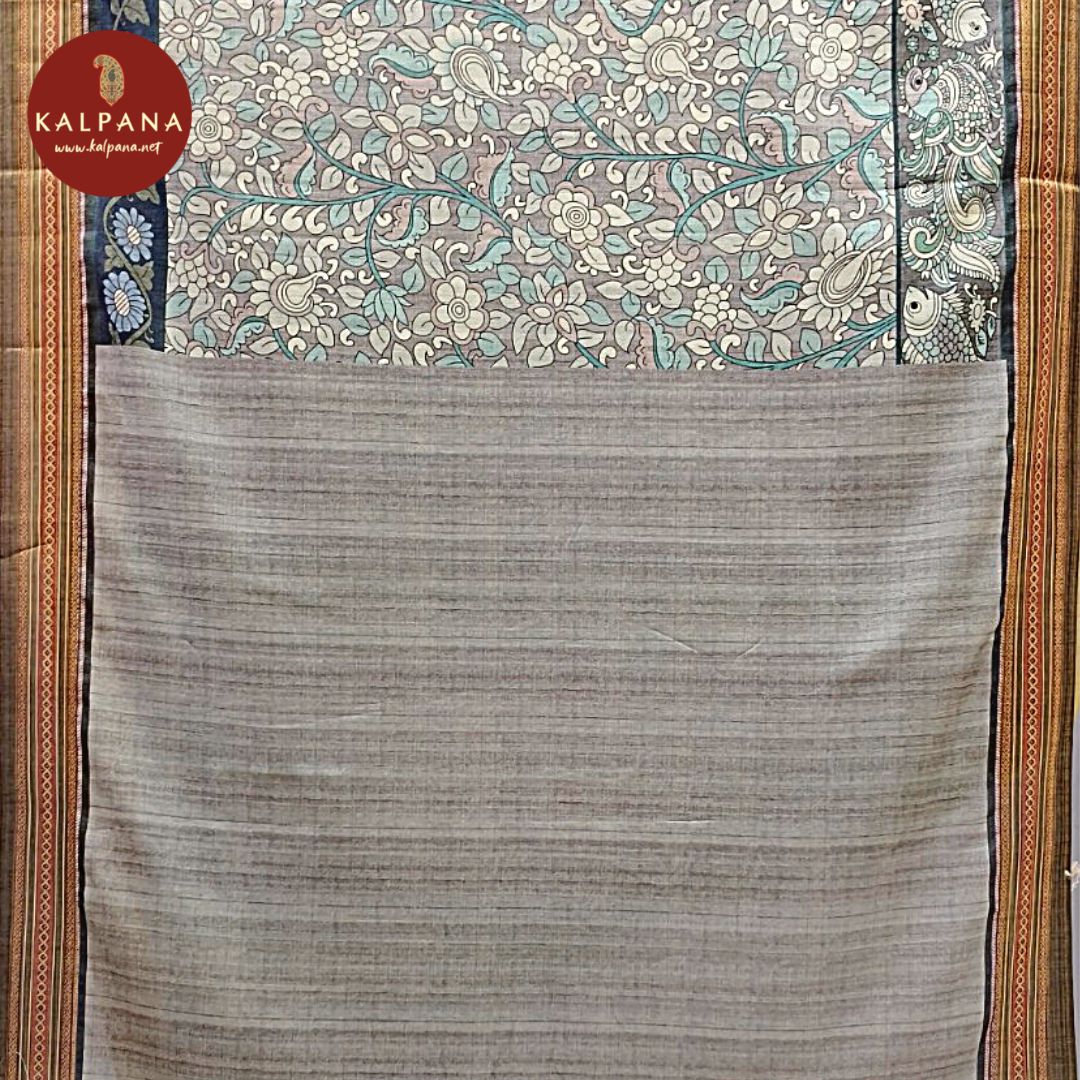 Printed Blended Tussar Silk Saree - Kalpana