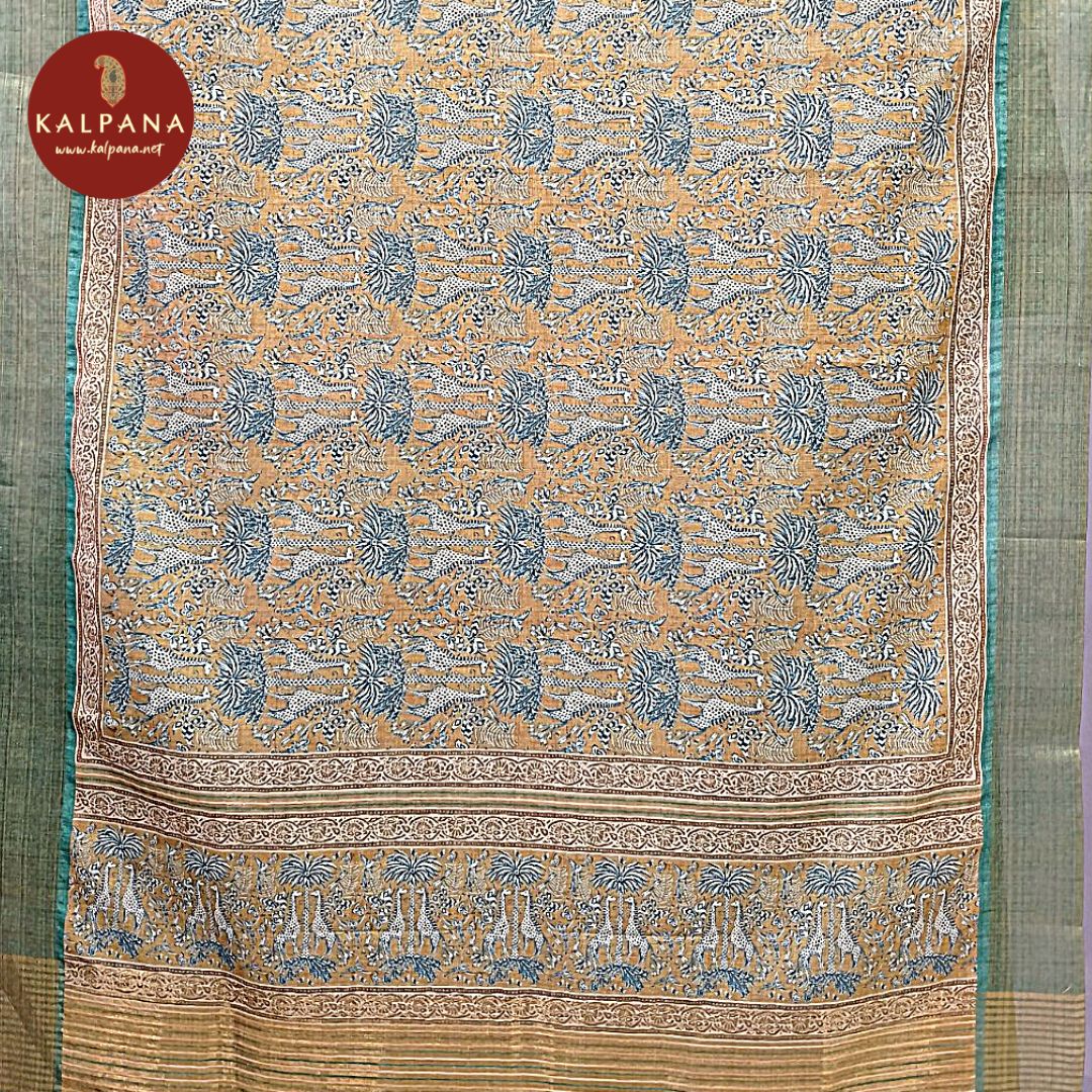 Printed Blended Tussar Silk Saree