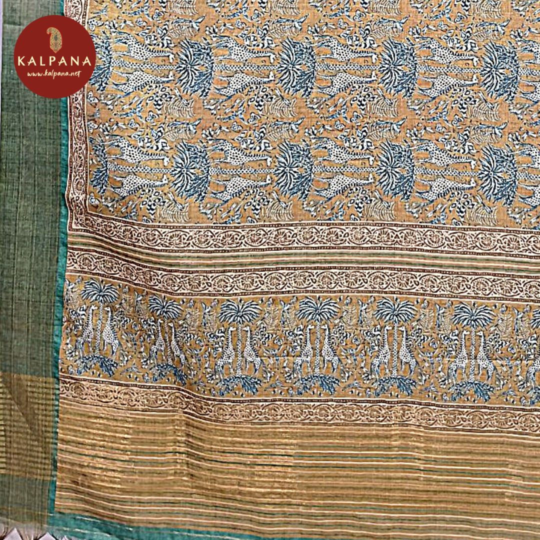 Printed Blended Tussar Silk Saree