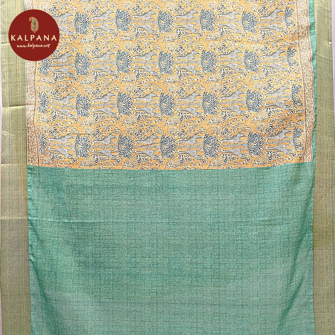 Printed Blended Tussar Silk Saree - Kalpana