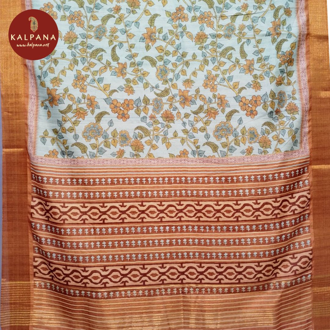 Printed Blended Tussar Silk Saree