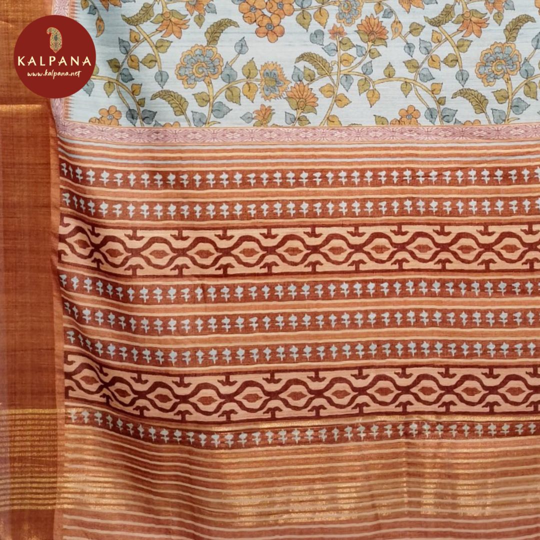 Printed Blended Tussar Silk Saree
