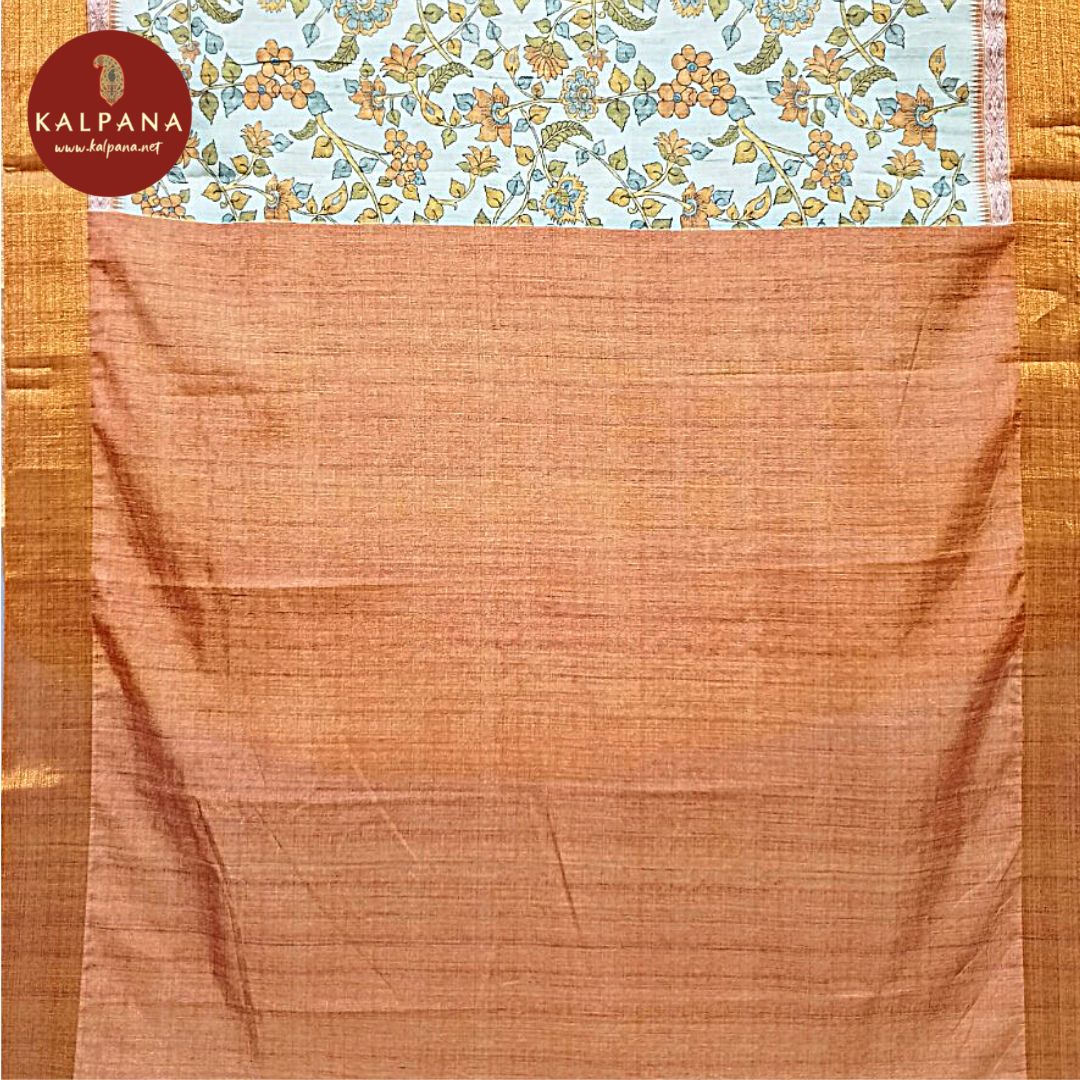 Printed Blended Tussar Silk Saree - Kalpana