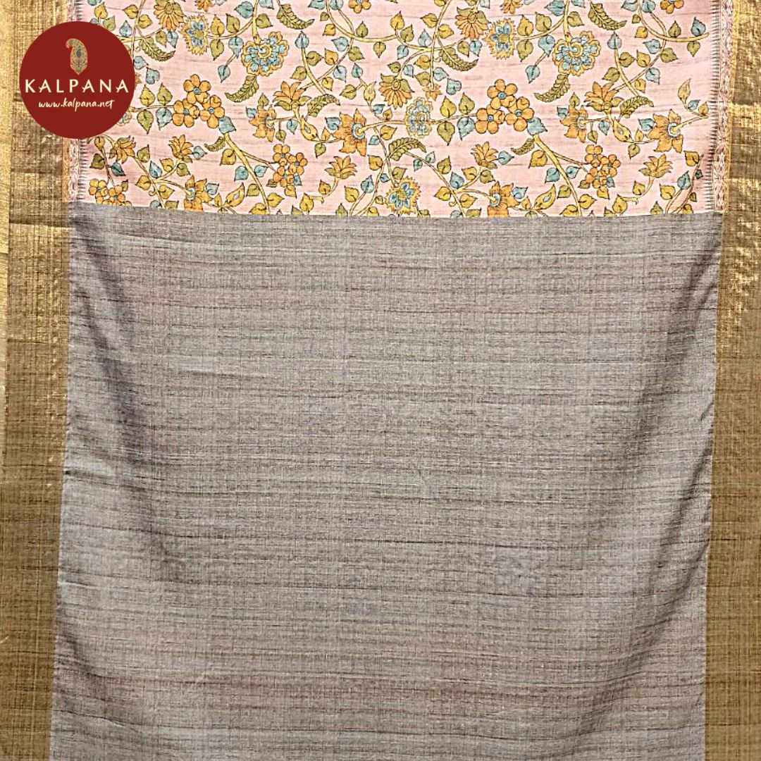 Printed Blended Tussar Silk Saree - Kalpana