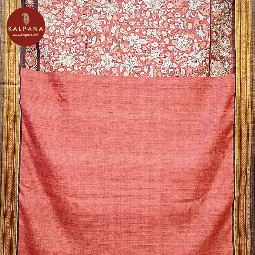 Printed Blended Tussar Silk Saree - Kalpana