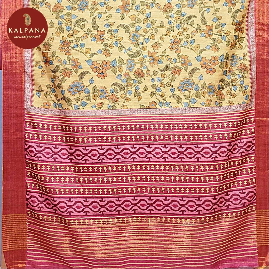 Printed Blended Tussar Silk Saree