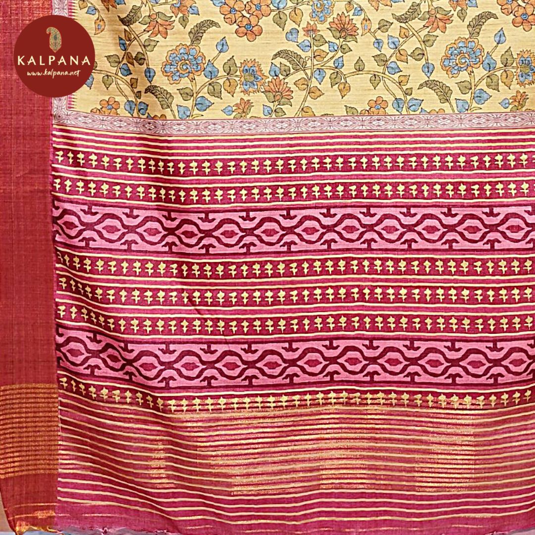 Printed Blended Tussar Silk Saree