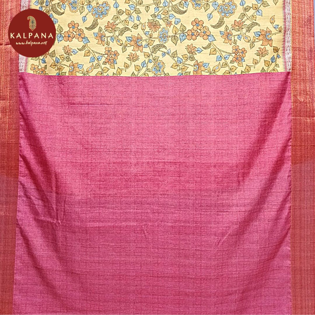 Printed Blended Tussar Silk Saree - Kalpana