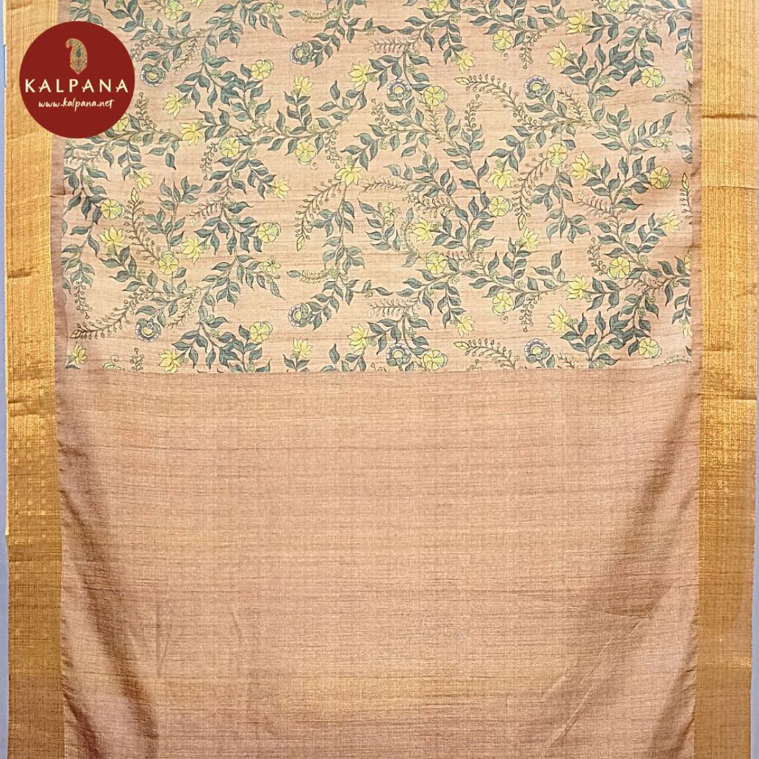 Printed Blended Tussar Silk Saree - Kalpana