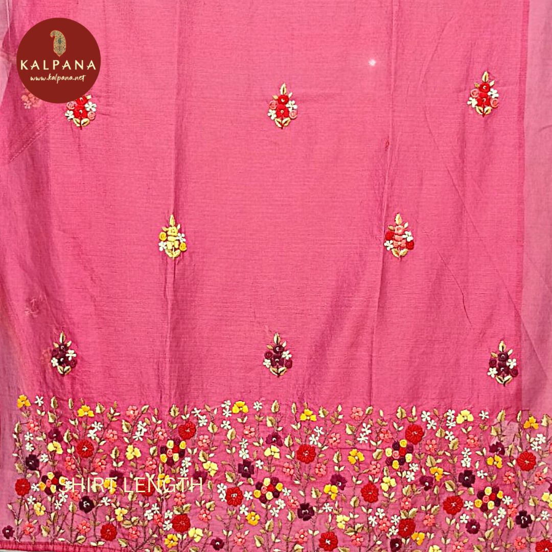 Hand Embroidery Blended SICO Cotton Unstitched Suit