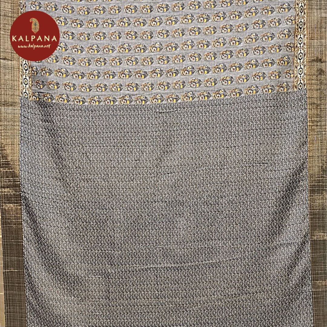 Printed Blended Tussar Silk Saree - Kalpana