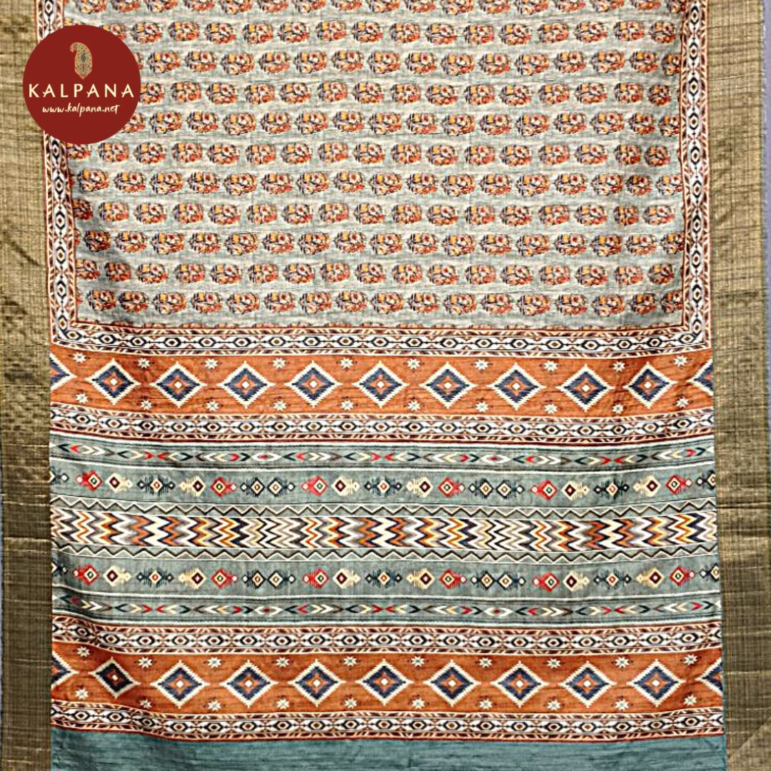 Printed Blended Tussar Silk Saree