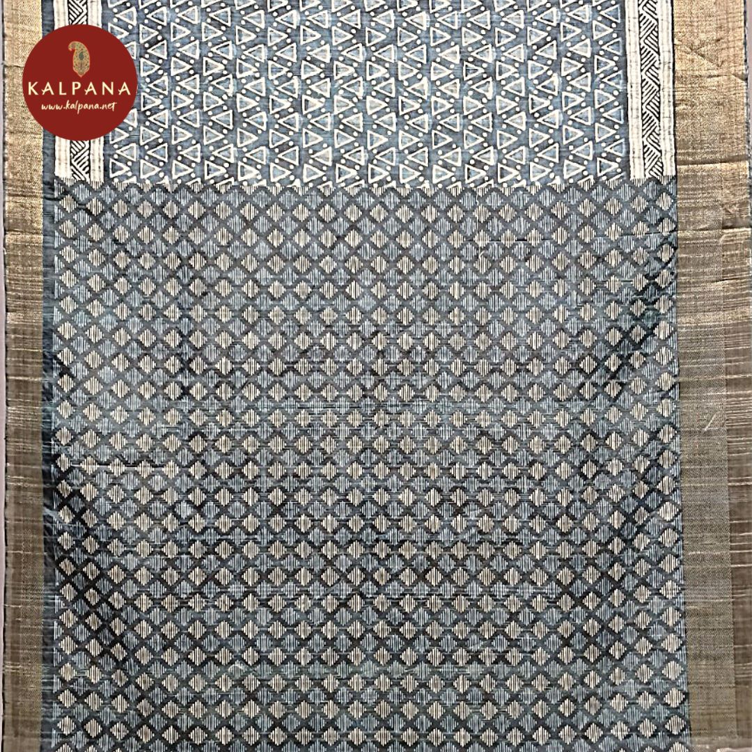 Printed Blended Tussar Silk Saree - Kalpana