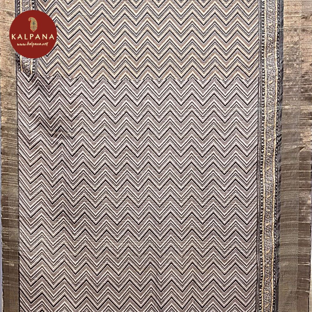 Printed Blended Tussar Silk Saree - Kalpana