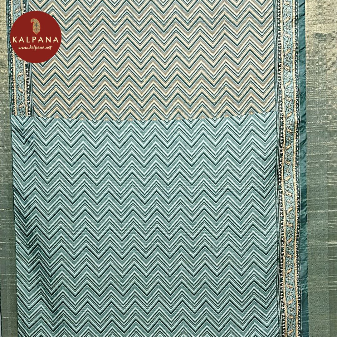 Printed Blended Tussar Silk Saree - Kalpana