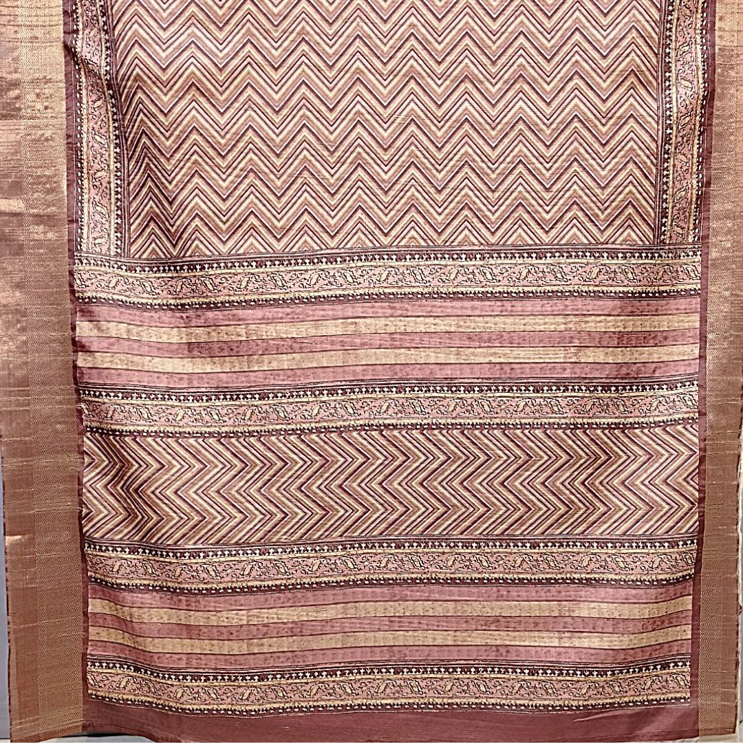 Printed Blended Tussar Silk Saree