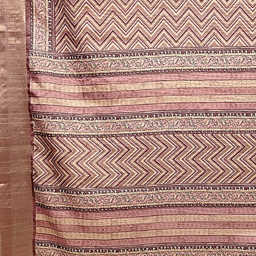 Printed Blended Tussar Silk Saree